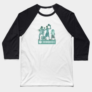 Grim Grinning Ghosts Spotify QR Code Baseball T-Shirt